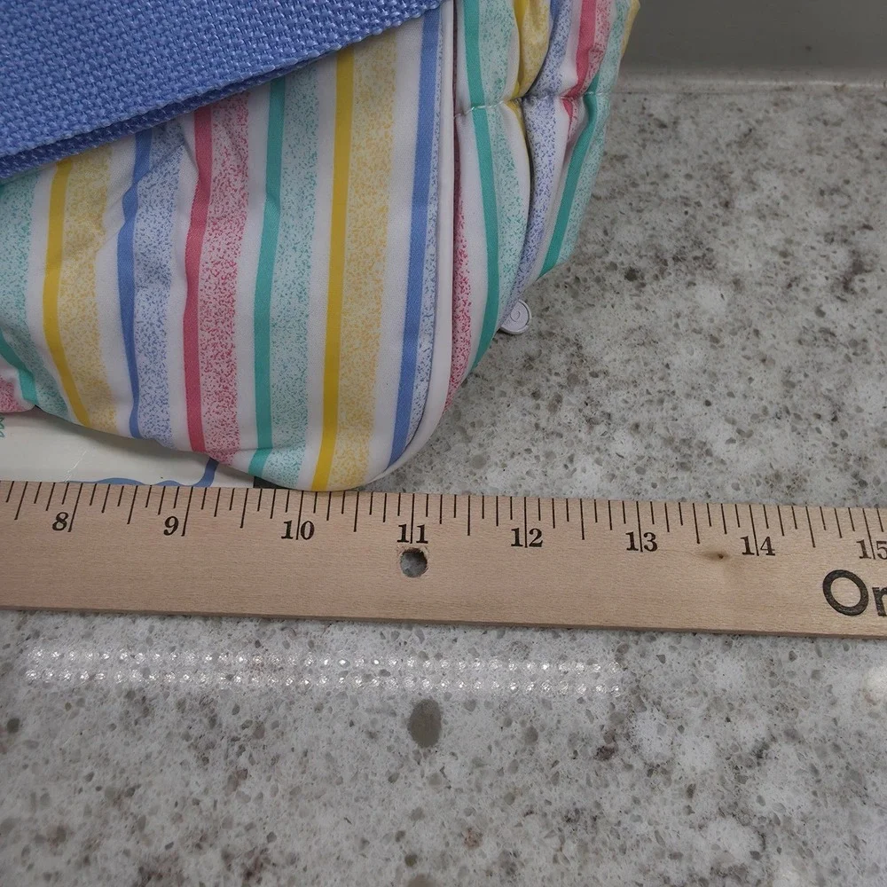 Vintage Evenflo Insulated Diaper Bag Pastel Rainbow Stripe Animal Pacesetter NWT